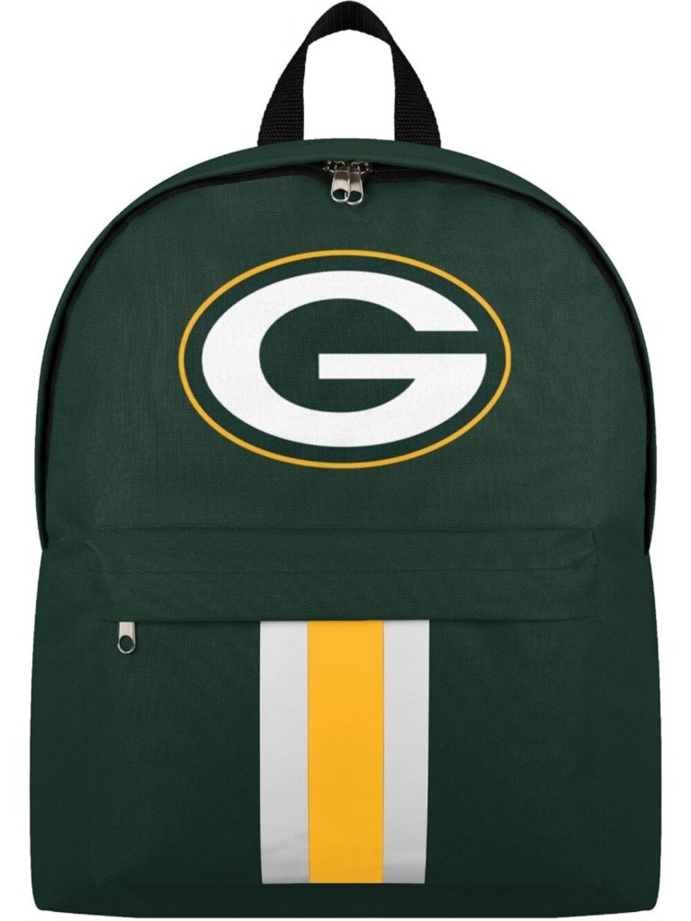 NFL Team Color Logo Backpack - Solid Stripe Travel School Bag - Green & Gold